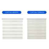 Cortina Roller Duo Blackout 80% Día Y Noche - Beige