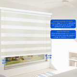 Cortina Roller Duo Blackout 80% Día Y Noche - Beige