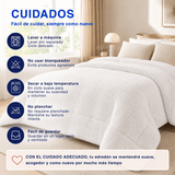 Plumón Cobertor Chiporro Premium Doble Textura Invierno Blanco Guiza