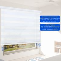 Cortina Roller Duo Blackout 80% Día Y Noche - Blanco