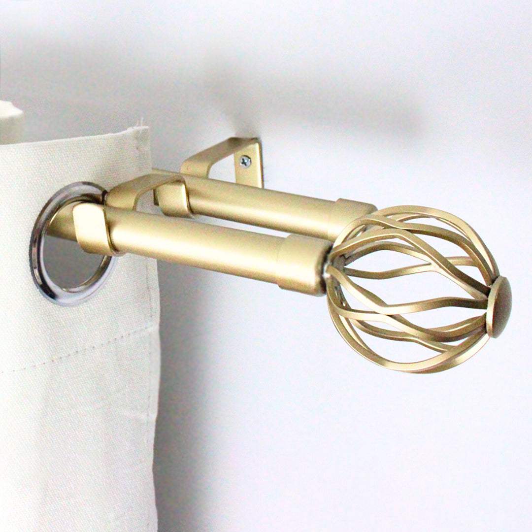 Barras De Cortina 19mm Extensibles Metálicas 120-210 Cm (DORADO)