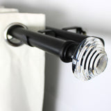 Barras De Cortina 25mm Extensibles Metálicas 120-210 Cm (NEGRO)