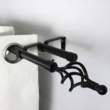 Barras De Cortina 19mm Extensibles Metálicas 120-210 Cm (NEGRO)