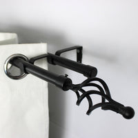 Barras De Cortina 19mm Extensibles Metálicas 120-210 Cm (NEGRO)