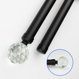 Barras De Cortina 25mm Extensibles Metálicas 120-210 Cm (NEGRO)