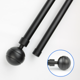 Barras De Cortina 19mm Extensibles Metálicas 160-300 Cm (NEGRO)
