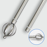 Barras De Cortina 19mm Extensibles Metálicas 120-210 Cm (PLATEADO)