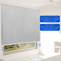 Cortina Roller Blackout 1 Paño SIN CENEFA-GRIS LISO