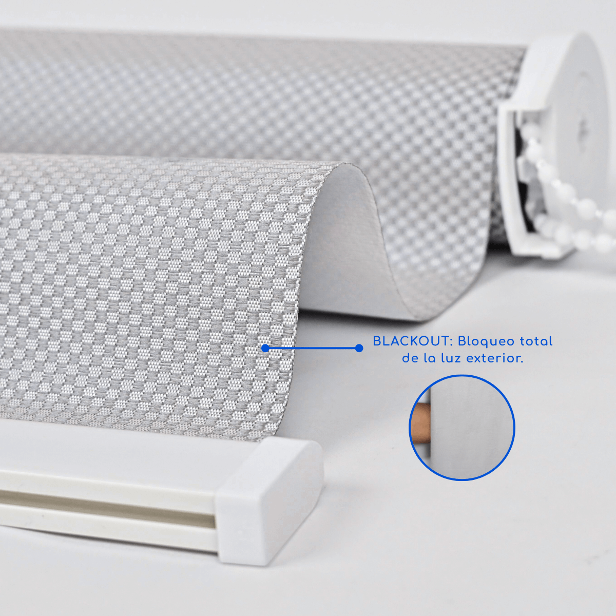 Cortina Roller Blackout 1 Paño SIN CENEFA-GRIS LISO