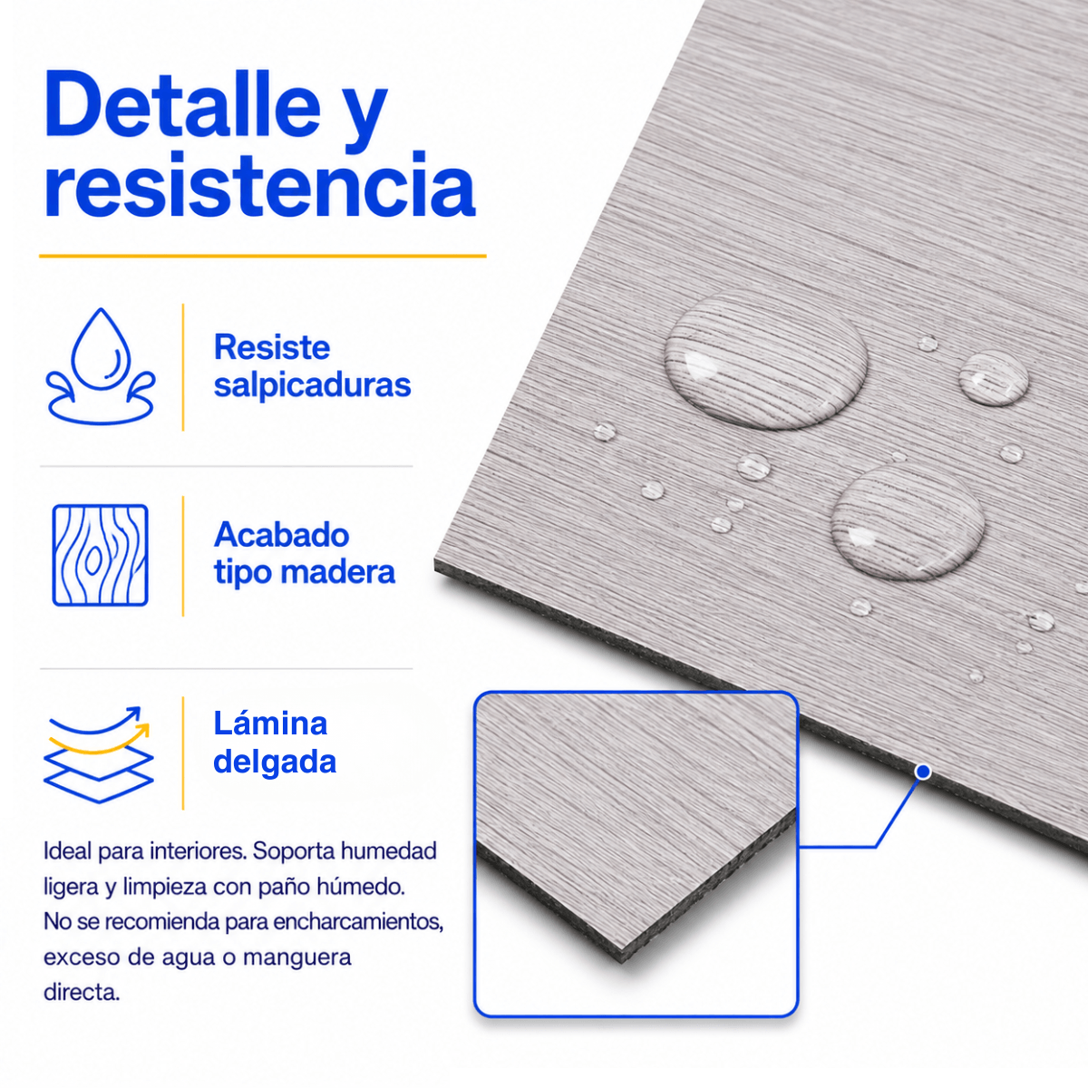 Piso Vinílico Autoadhesivo 91,44x15,24cm Antideslizante 5m2 36 piezas Gris Claro Guiza
