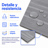 Piso Vinílico Autoadhesivo 91,44x15,24cm Antideslizante 5m2 36 piezas Gris Oscuro Guiza