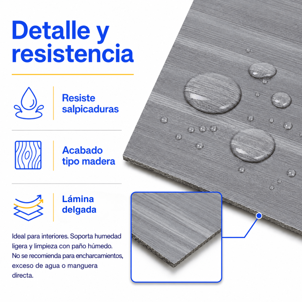 Piso Vinílico Autoadhesivo 91,44x15,24cm Antideslizante 5m2 36 piezas Gris Oscuro Guiza