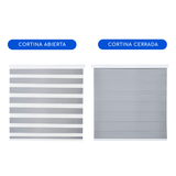 Cortina Roller Duo Dia y Noche Con Cenefa PVC - GRIS