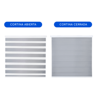 Cortina Roller Duo Dia y Noche Con Cenefa PVC - GRIS