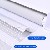 Cortina Roller Duo Dia y Noche Con Cenefa PVC - GRIS