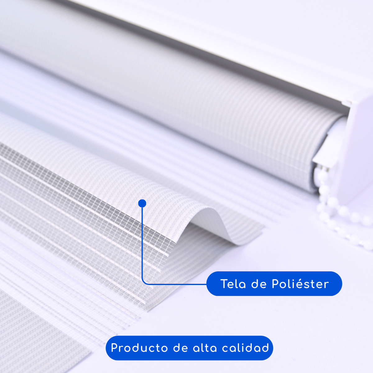 Cortina Roller Duo Dia y Noche Con Cenefa PVC - GRIS