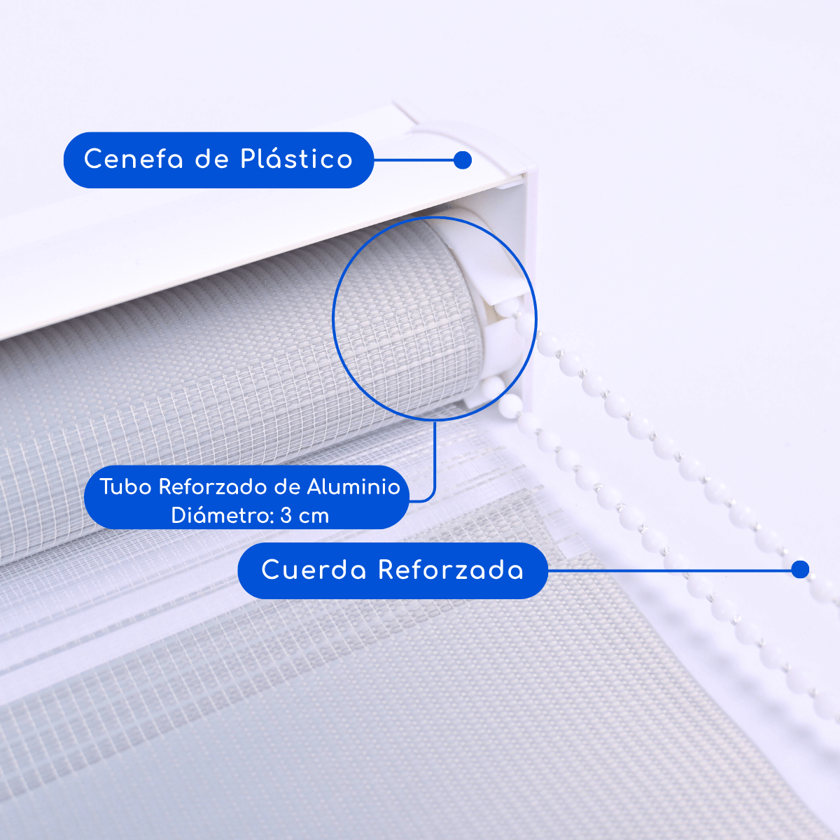 Cortina Roller Duo Dia y Noche Con Cenefa PVC - GRIS