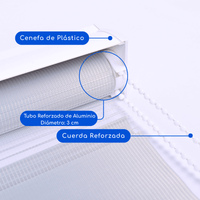 Cortina Roller Duo Dia y Noche Con Cenefa PVC - GRIS