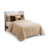 Plumón Cobertor Chiporro Premium Doble Textura Invierno Beige Guiza