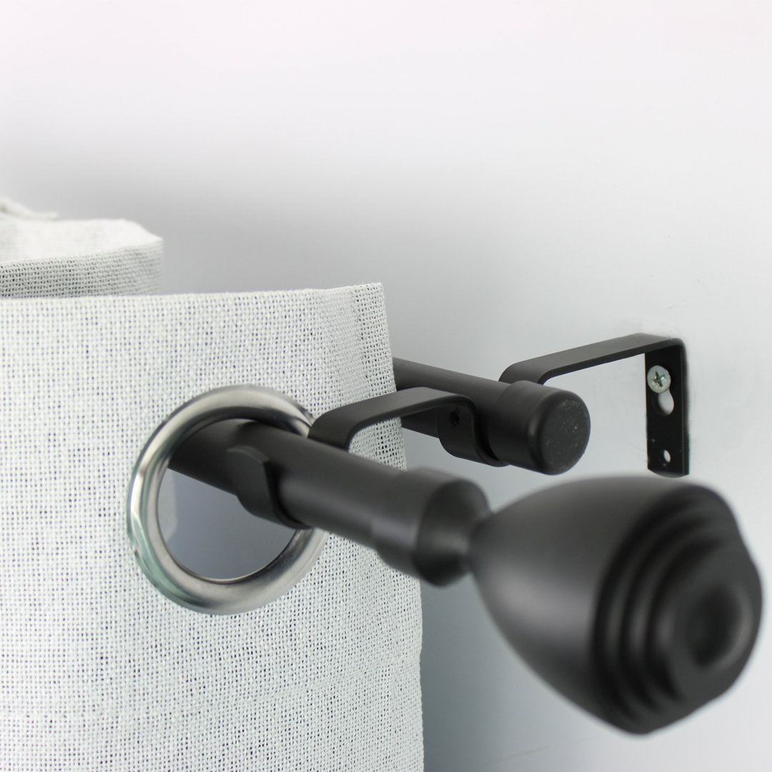 Barras De Cortina 19mm Extensibles Metálicas 160-300 Cm (NEGRO)