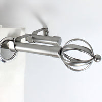 Barras De Cortina 19mm Extensibles Metálicas 120-210 Cm (PLATEADO)