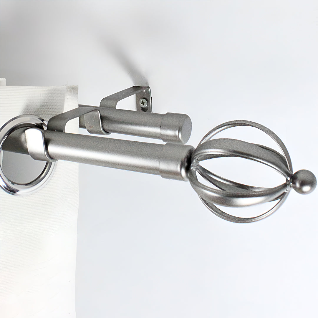 Barras De Cortina 19mm Extensibles Metálicas 120-210 Cm (PLATEADO)