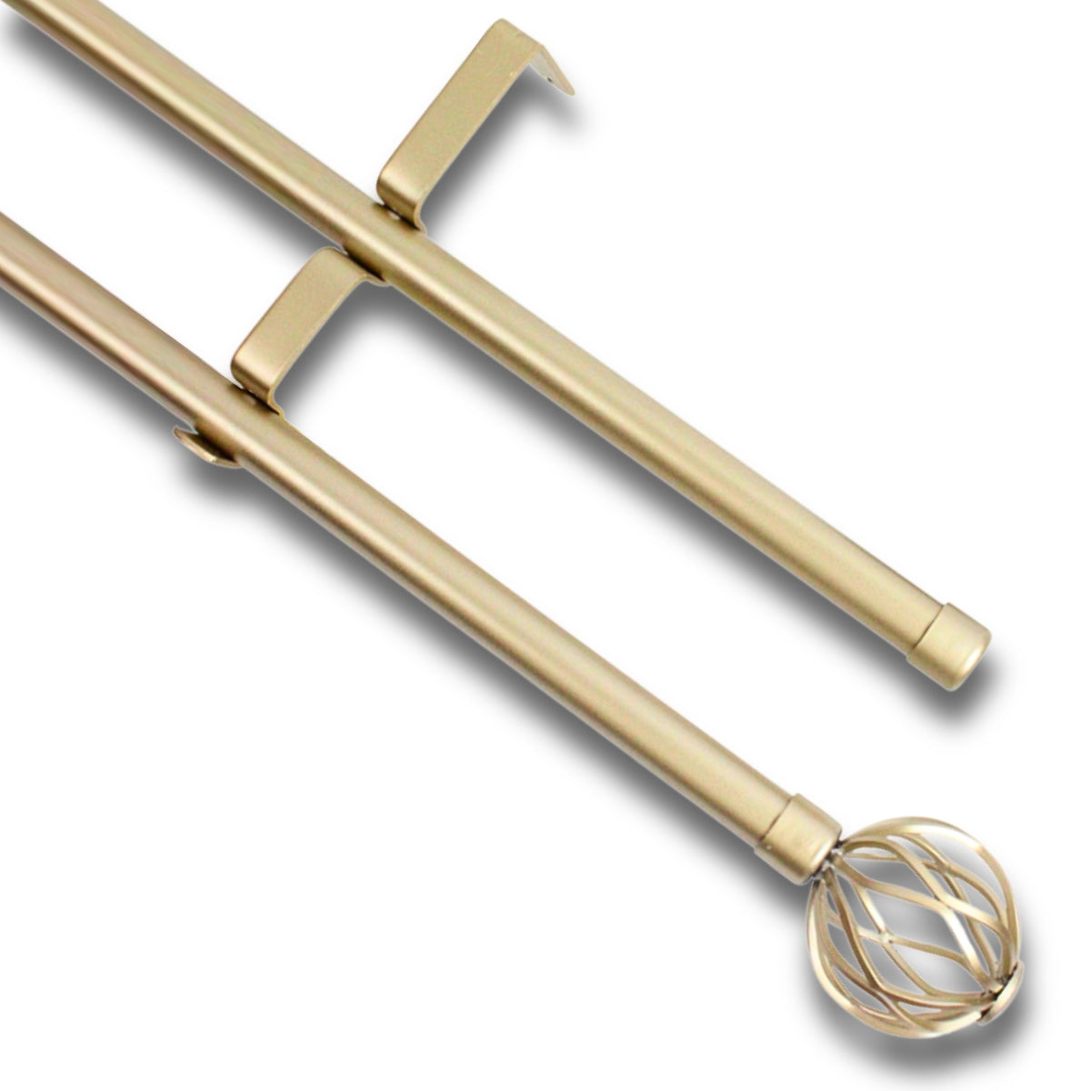 Barras De Cortina 19mm Extensibles Metálicas 120-210 Cm (DORADO)