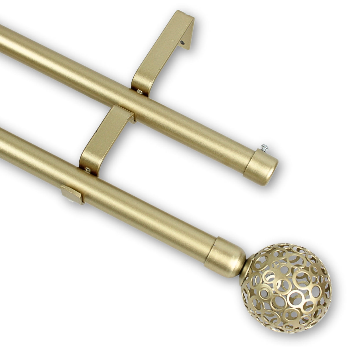 Barras De Cortina 19mm Extensibles Metálicas 120-210 Cm (DORADO)