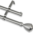Barras De Cortina 19mm Extensibles Metálicas 120-210 Cm (PLATEADO)