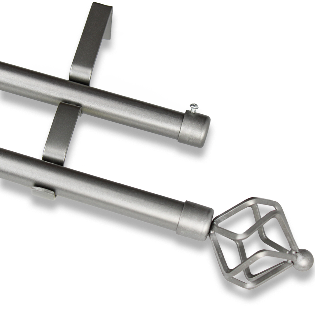 Barras De Cortina 19mm Extensibles Metálicas 160-300 Cm (PLATEADO)