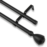 Barras De Cortina 19mm Extensibles Metálicas 160-300 Cm (NEGRO)