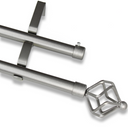 Barras De Cortina 19mm Extensibles Metálicas 120-210 Cm (PLATEADO)