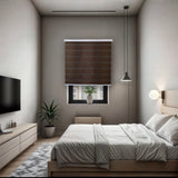 Cortina Roller Duo Dia y Noche Con Cenefa PVC - CAFÉ