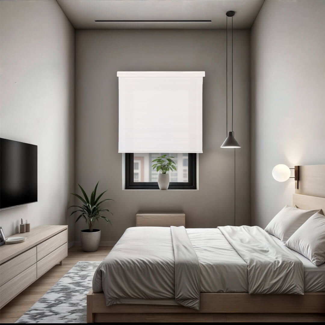 Cortina Roller Duo Dia y Noche Con Cenefa PVC - BLANCO