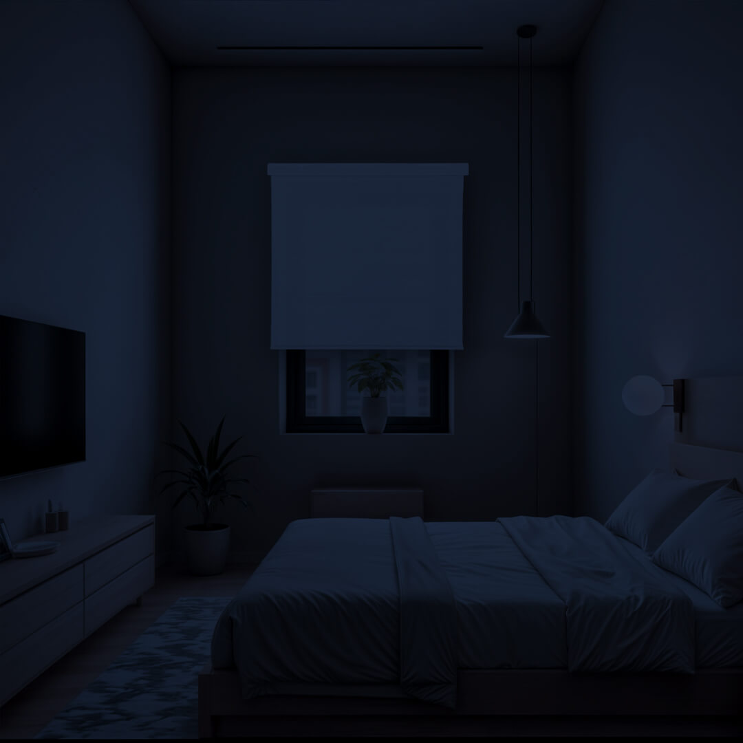 Cortina Roller Duo Dia y Noche Con Cenefa PVC - BLANCO