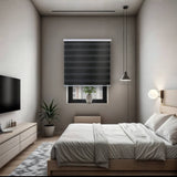 Cortina Roller Duo Dia y Noche Con Cenefa PVC - NEGRO