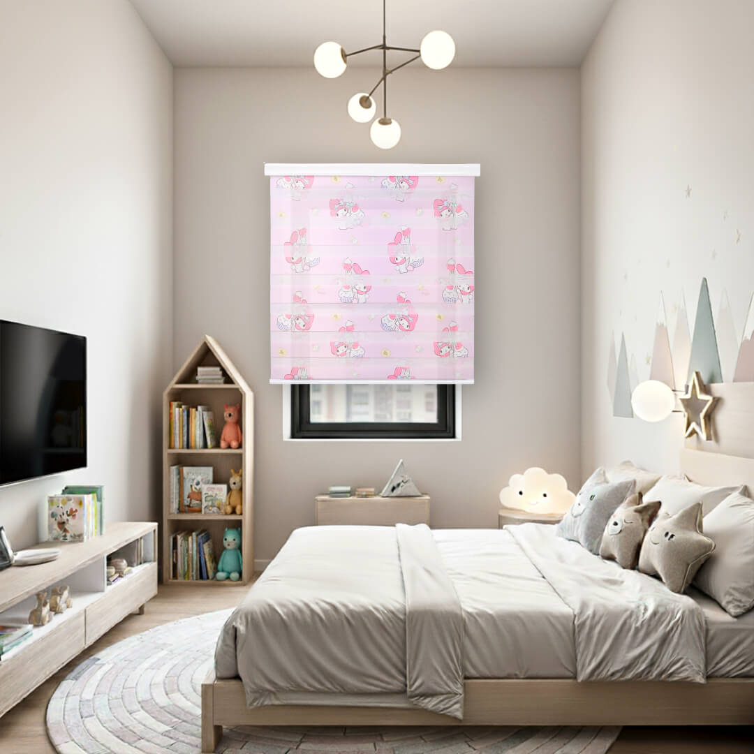 Cortina Roller Duo Zebra Día Y Noche Diseño Infantil My Melody