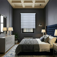 Cortina Roller Duo Blackout 80% Día Y Noche - Gris Claro