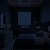 Cortina Roller Duo Blackout 80% Día Y Noche - Blanco