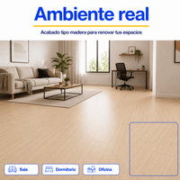 Piso Vinílico Autoadhesivo 91,44x15,24cm Antideslizante 5m2 36 piezas Beige Guiza