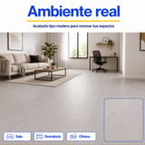 Piso Vinílico Autoadhesivo 91,44x15,24cm Antideslizante 5m2 36 piezas Gris Oscuro Guiza