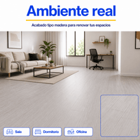 Piso Vinílico Autoadhesivo 91,44x15,24cm Antideslizante 5m2 36 piezas Gris Oscuro Guiza