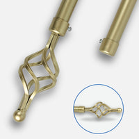 Barras De Cortina 19mm Extensibles Metálicas 120-210 Cm (DORADO)
