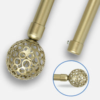 Barras De Cortina 19mm Extensibles Metálicas 120-210 Cm (DORADO)