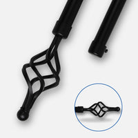 Barras De Cortina 19mm Extensibles Metálicas 120-210 Cm (NEGRO)