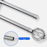Barras De Cortina 19mm Extensibles Metálicas 120-210 Cm (PLATEADO)
