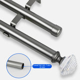 Barras De Cortina 25mm Extensibles Metálicas 120-210 Cm (PLATEADO)