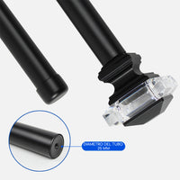 Barras De Cortina 25mm Extensibles Metálicas 120-210 Cm (NEGRO)