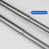 Barras De Cortina 19mm Extensibles Metálicas 160-300 Cm (PLATEADO)