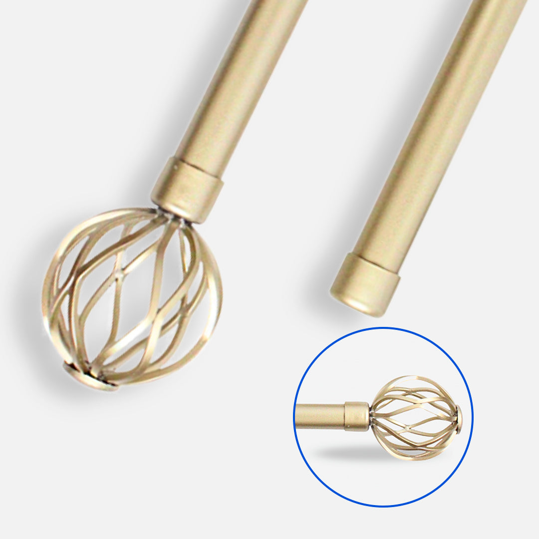 Barras De Cortina 19mm Extensibles Metálicas 120-210 Cm (DORADO)